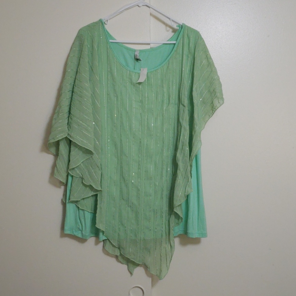 NWOT Yummy Plus Mint Green Blouse